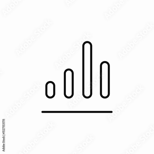 bar data statistics icon sign vector