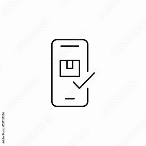 mobile delivery app icon sign vector