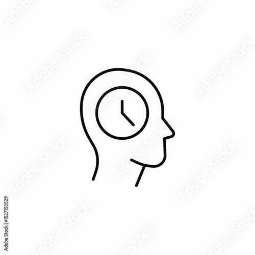mind time icon sign vector