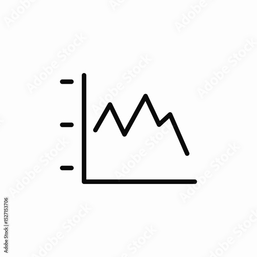 statistics graph icon sign vector