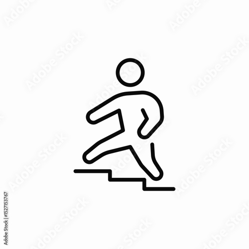 upwards climbing icon sign vector