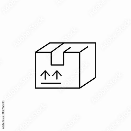 upright delivery icon sign vector