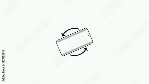 Device Phone Rotation. Turn you Smart phone and rotate device screen, Phone flip sign, Phone Rotation animation. 360 degree rotation with smartphone.