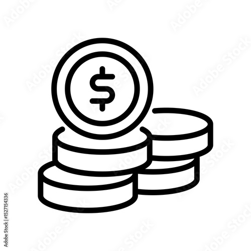 Coin Stack line icon