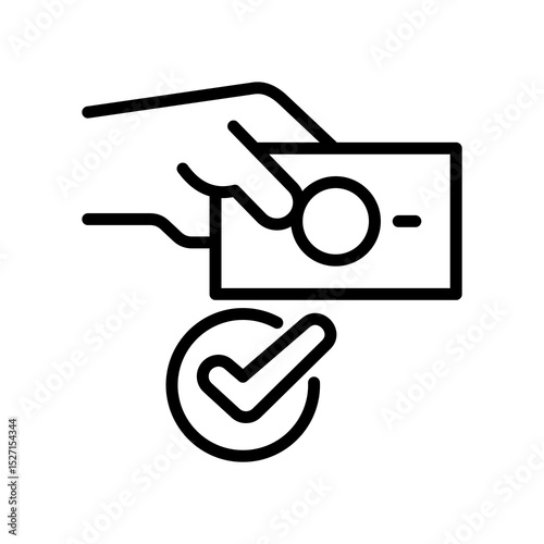 Payment Done line icon