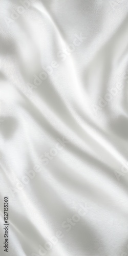 Luxurious White Silk Fabric Drape  Elegant Textile Background