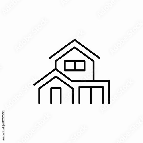 family house icon sign vector