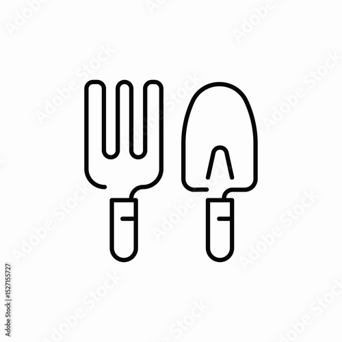 garden tools icon sign vector