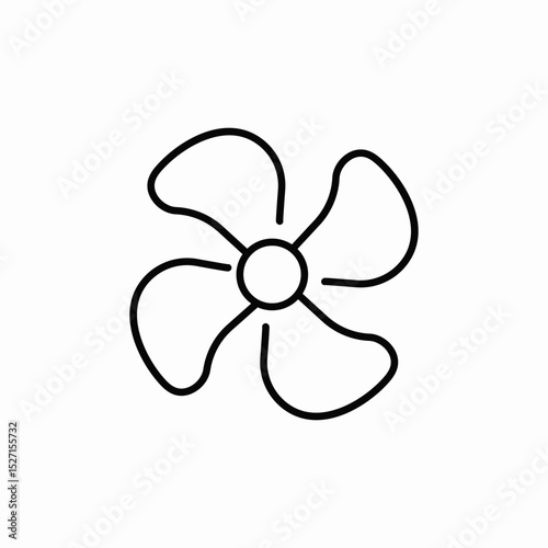 fan swirl icon sign vector