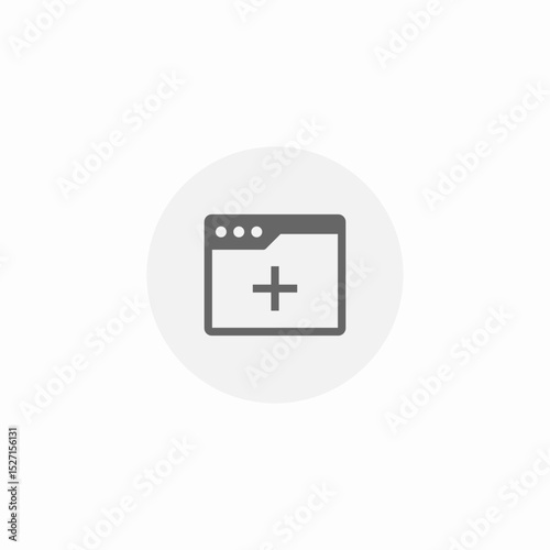tab add icon sign vector