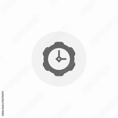 time clock icon sign vector