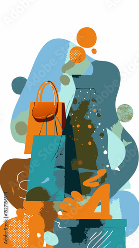 vector art poster shopping template