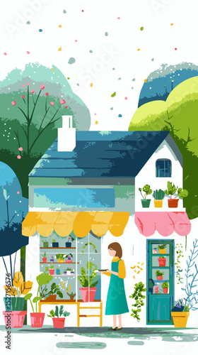 vector art poster shopping template