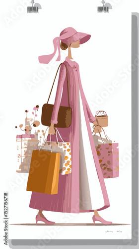 vector art poster shopping template