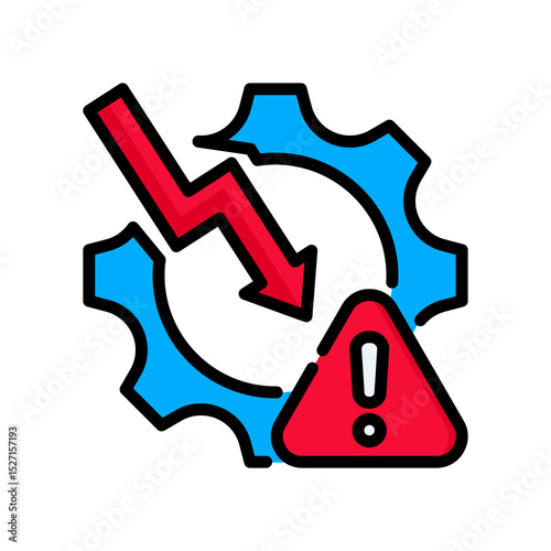 Failure lineal color icon