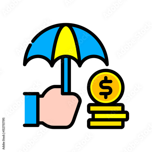 Insurance lineal color icon