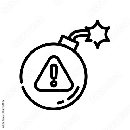 Threat line icon