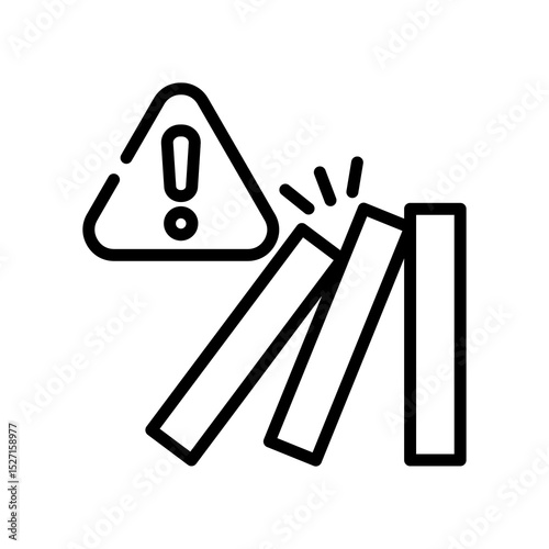 Risk line icon