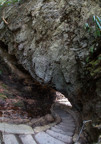 Looking Down Through Arch Rock Stairs