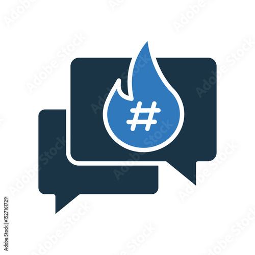 Trending Topic mixed color icon