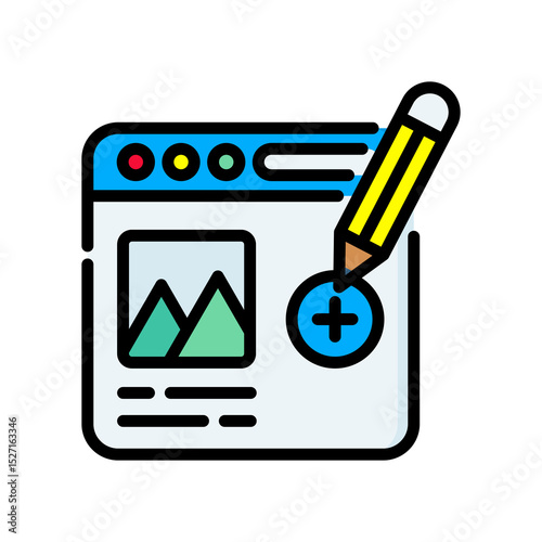 Post Image lineal color icon
