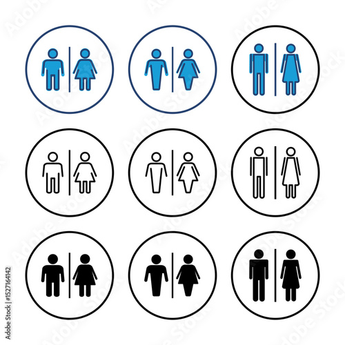 Toilet icon vector. restrooms icon vector. bathroom sign. wc, lavatory