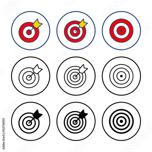 Target icon vector. goal icon vector. target marketing icon vector