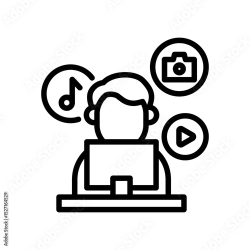 Content Creator line icon