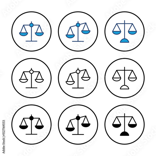 Scales icon vector. Law scale icon. Scales vector icon. Justice