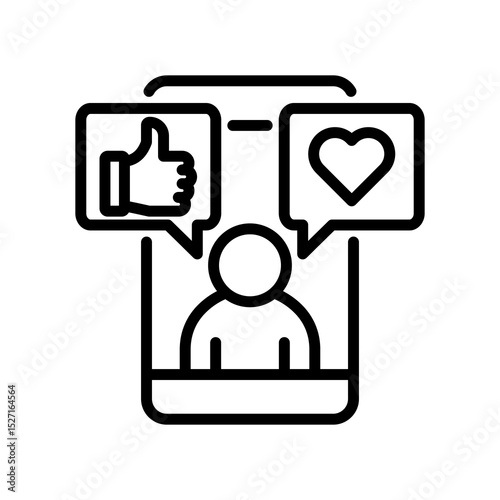 Social Media line icon
