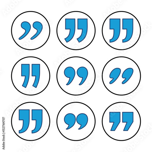 Quote icon vector. Quotation mark symbol.