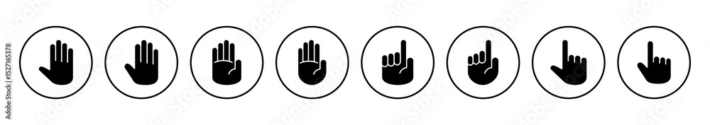 Fototapeta premium Hand icon vector. hand vector icon, palm