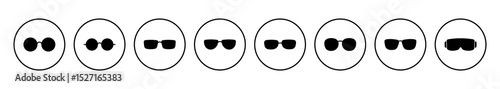 Glasses icon vector. Glasses vector icon