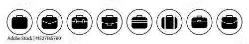 Briefcase icon vector. suitcase icon. luggage symbol.