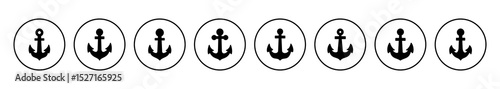Anchor icon vector. Anchor symbol logo. Anchor marine icon.