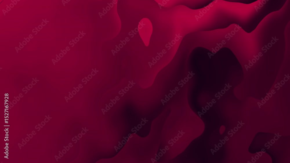 Deep crimson layers blend in a fluid organic composition creating depth and a soft undulating visual texture