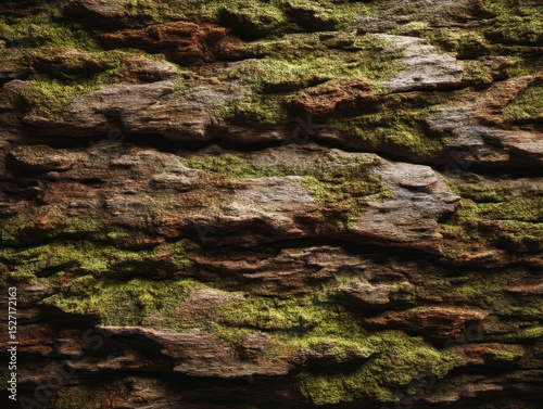 Moss covered rock texture background