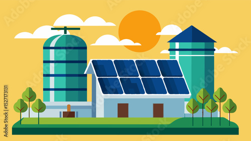 An integrated pest control system using smart sensors to detect and eliminate any potential infestations in the grain.. Vector illustration