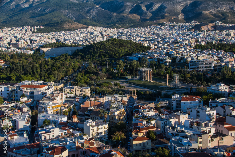 Fototapeta premium aerial view of the city