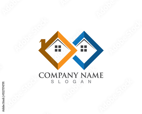 Real estate and home buildings logo icons template