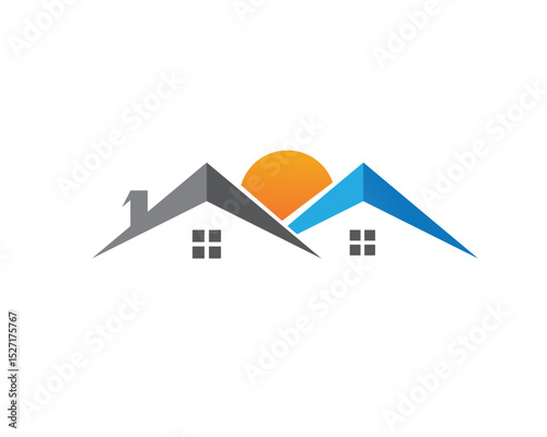 Real estate and home buildings logo icons template