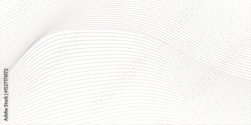 Abstract wave element for design. Digital frequency track equalizer. Stylized line art background. Vector illustration. Wave with lines created using blend tool. Curved wavy line, smooth stripe.