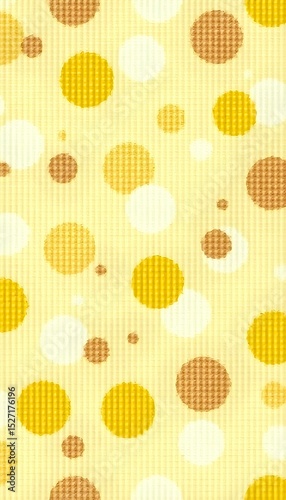 Light Yellow Background with Polka Dot Pattern, Blending Multi - colored Dots & Textured Feel, Showcasing Retro Fresh Style, for Fashion Fabrics, Packaging Decoration, Cultural & Creative Design, Home