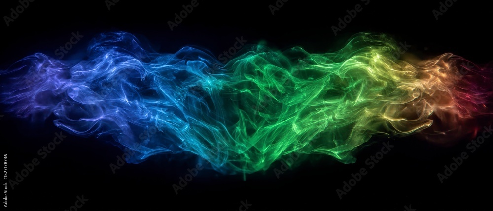 Fototapeta premium Abstract Colorful Smoke Swirl Background Design Element