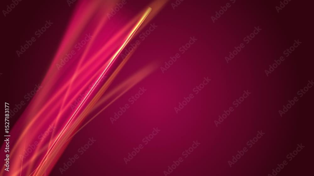 4K Abstract smooth long dynamic wavy ribbon lines wallpaper background animation. Curvy liquid digital moving flame wave particles. Soft shiny glowing flowing futuristic shape pattern. Looping video.