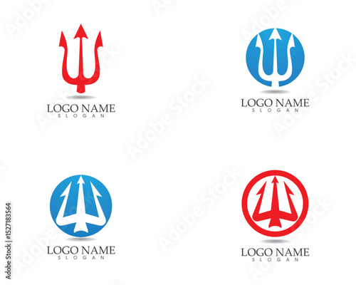 Trident Logo Template vector icon