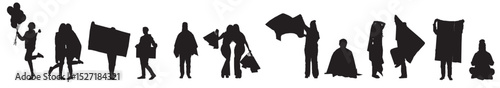  silhouette vector illustration of people pride month celebration