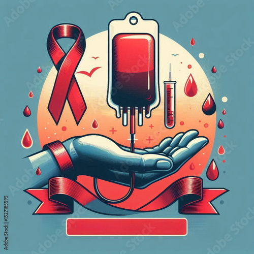World Blood Donor Day A Hand Offering Hope and Healing through Blood Donation