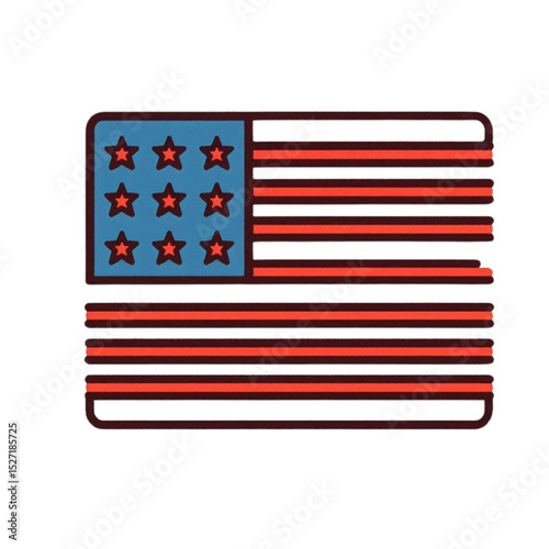 American Flag A Simple Illustration of Patriotism and National Pride