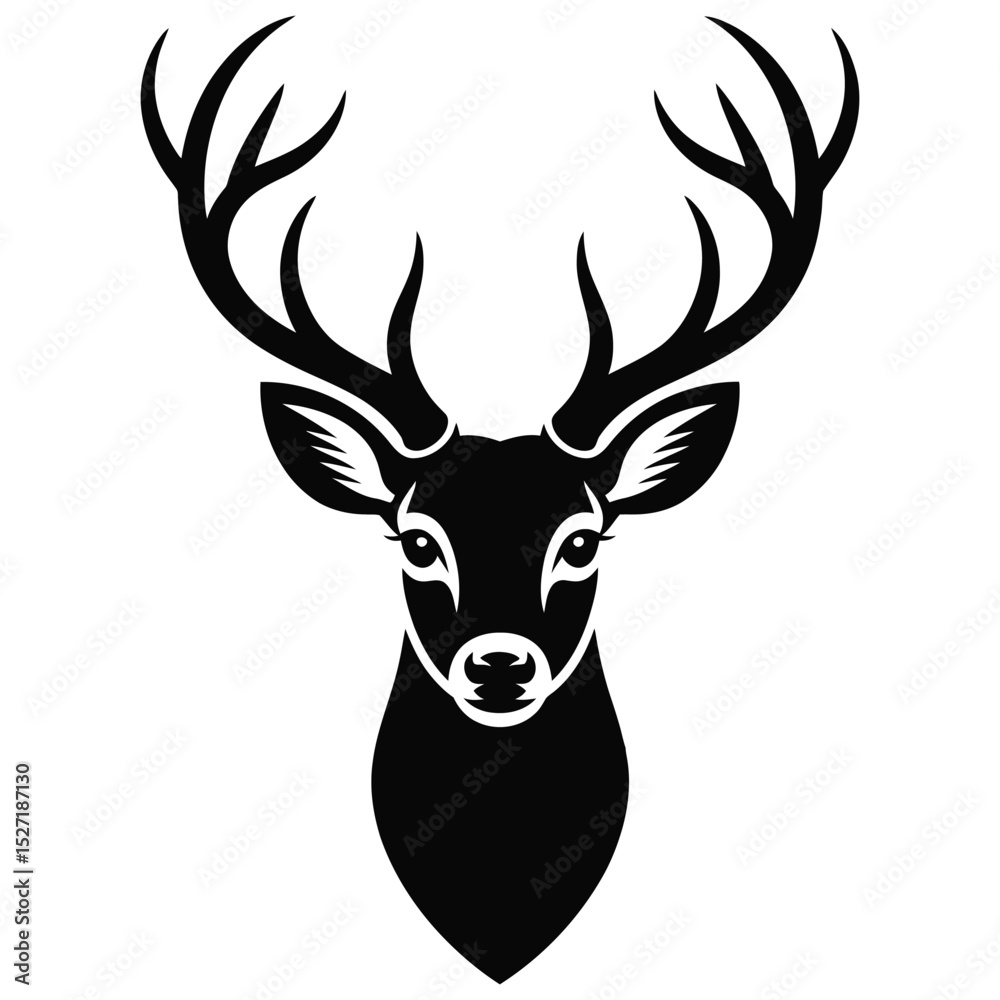 Fototapeta premium deer head silhouette